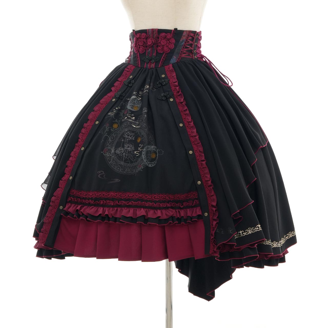 OZZON JAPAN / 桃花幻夢・花揺ぼんぼりスカート