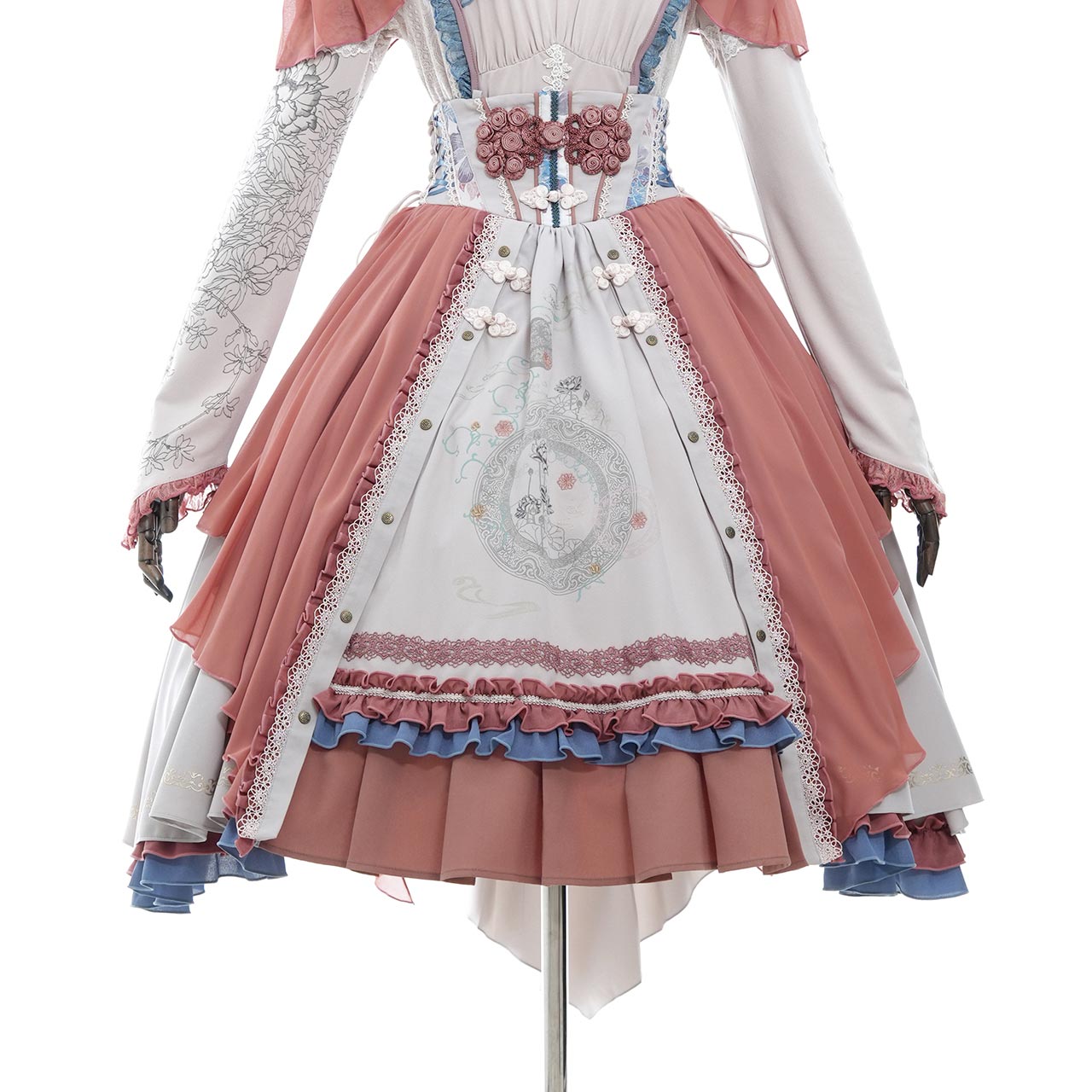 桃花幻夢・花揺ぼんぼりスカート