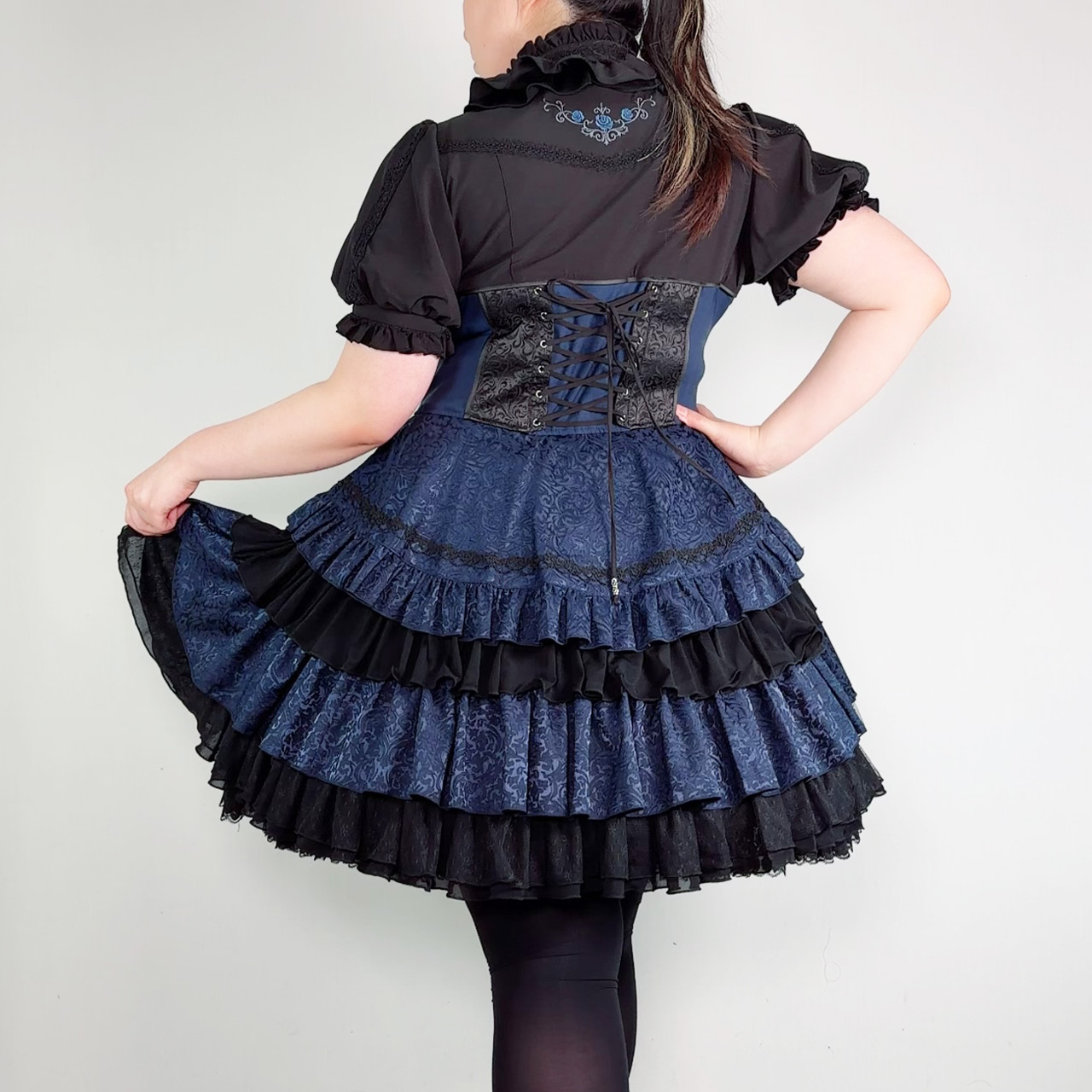 OZZON JAPAN / Whimsical Rosy Cats フリルワンピース【L】