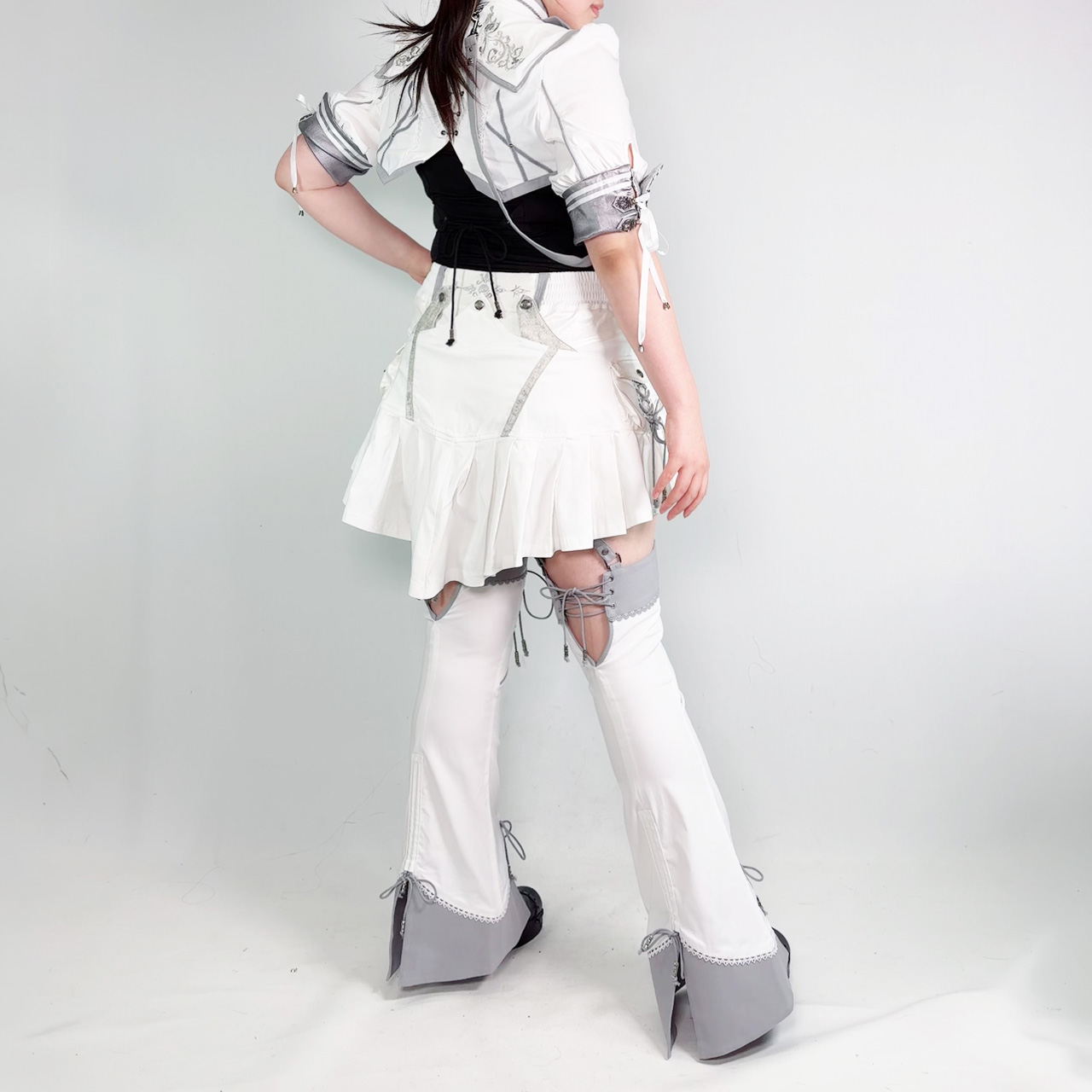 OZZON JAPAN / Whimsical Rosy Cats セパレートパンツ【L】