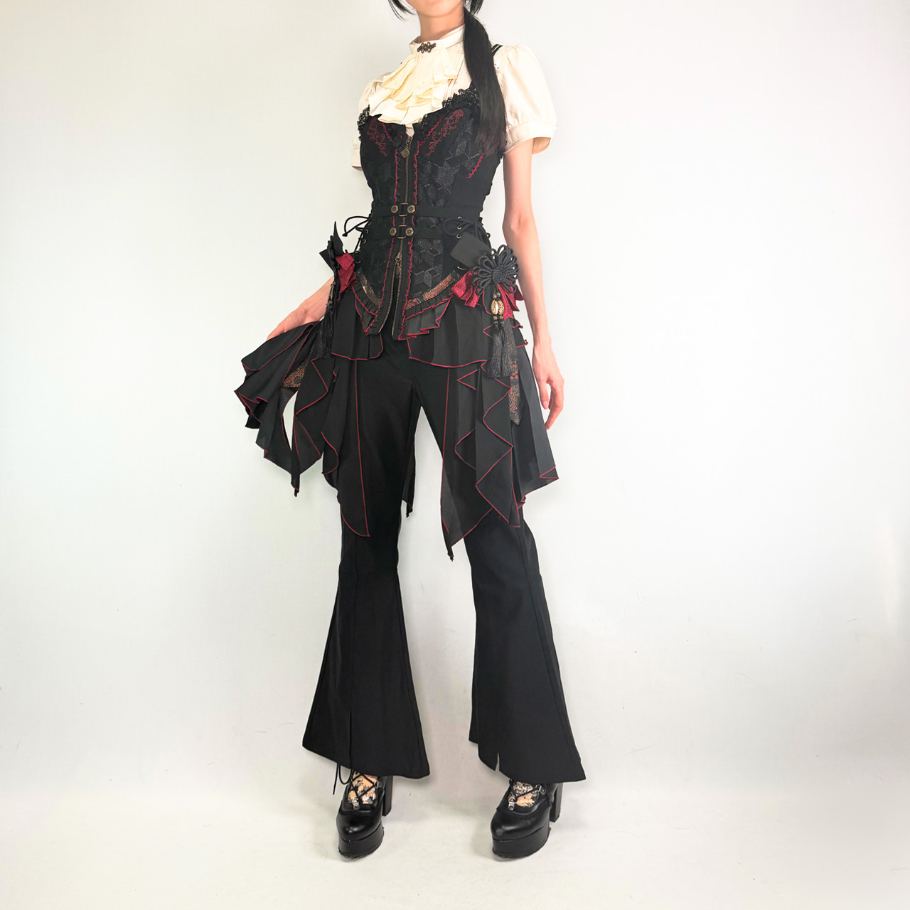 OZZON JAPAN / 月光幻華ビスチェワンピース【M】