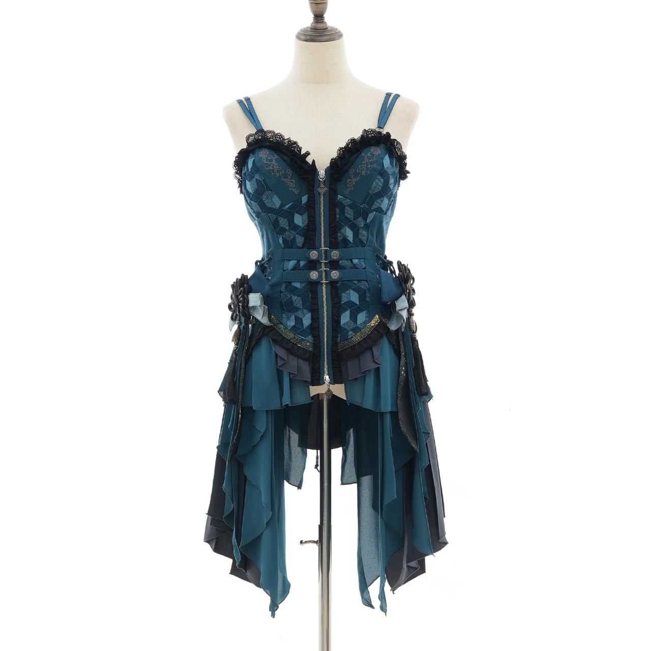OZZON JAPAN / 月光幻華ビスチェワンピース【M】