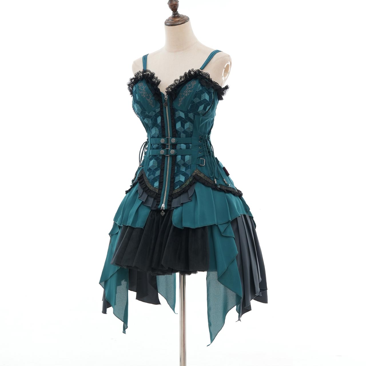 OZZON JAPAN / 月光幻華ビスチェワンピース【L】