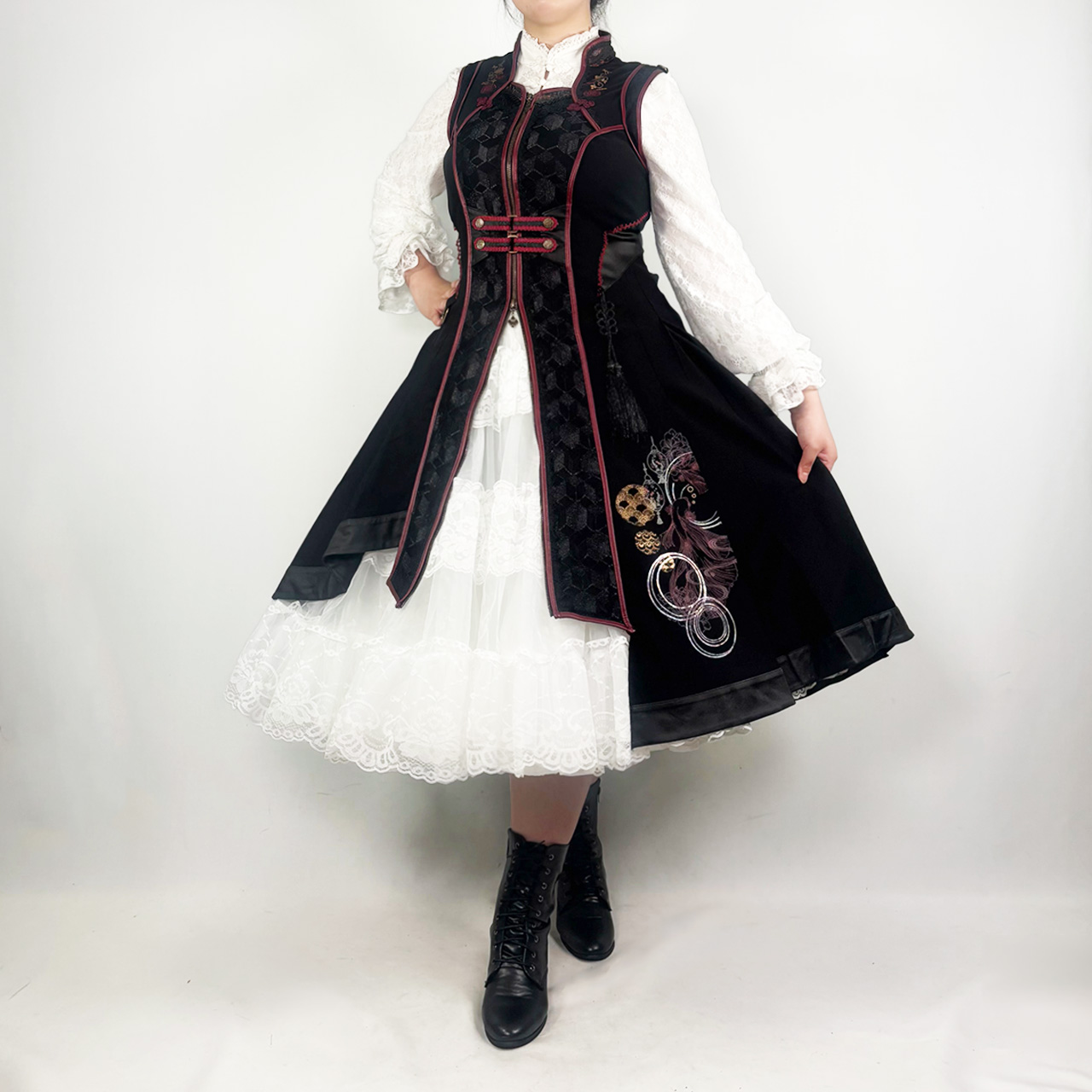 月光幻華アシンメトリー・ロングジレ(L)