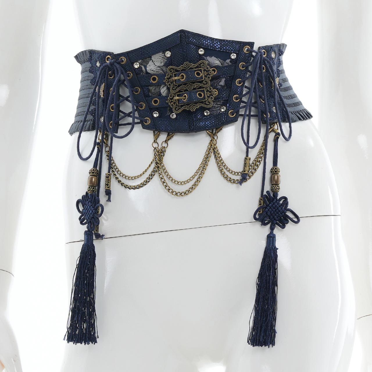 鱗紋コルセットベルト