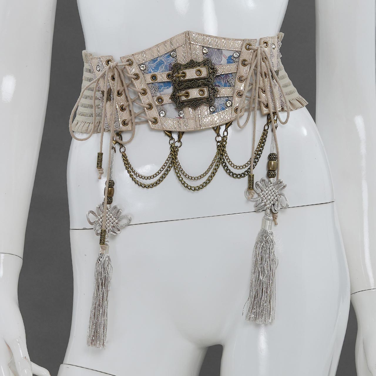 鱗紋コルセットベルト