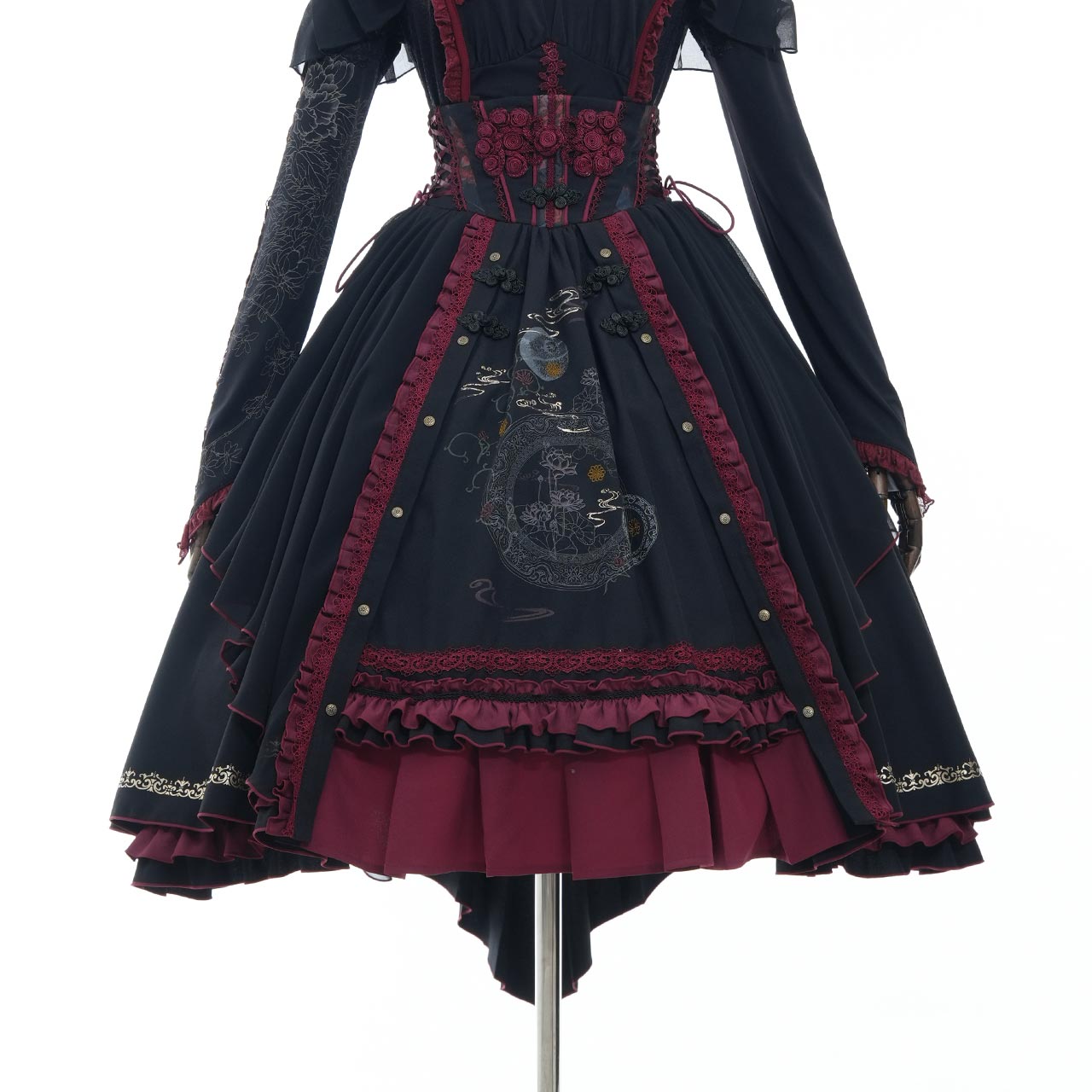 桃花幻夢・花揺ぼんぼりスカート