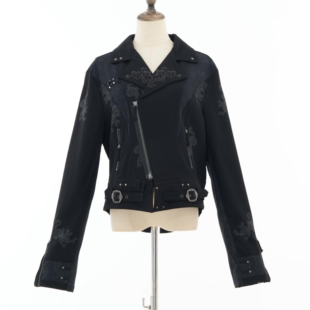 古龍プリント・ライダースジャケット【mens】