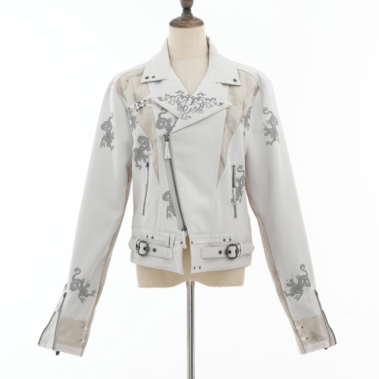 古龍プリント・ライダースジャケット【mens】